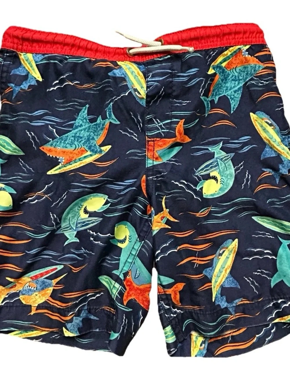 Boys Carter’s Lands End Summer Swim Trunks Marine Ocean Size 6/7